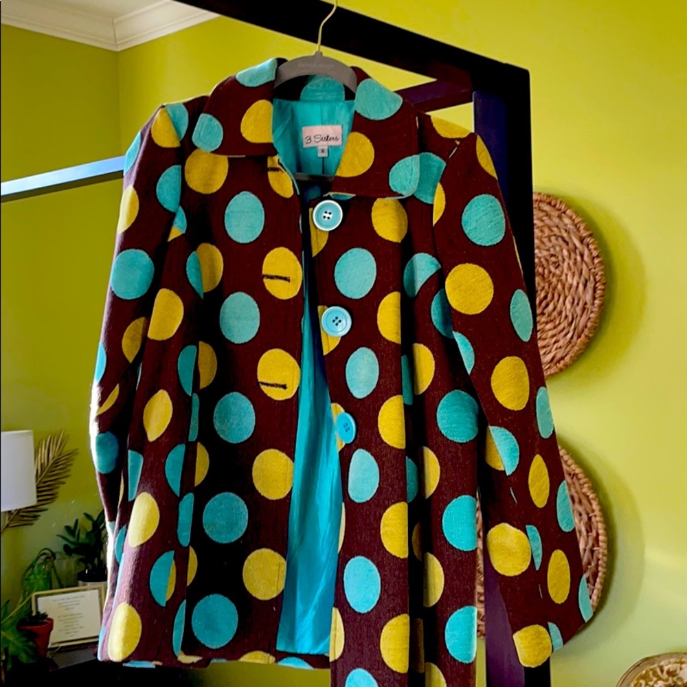 Three Sisters polka dot jacket